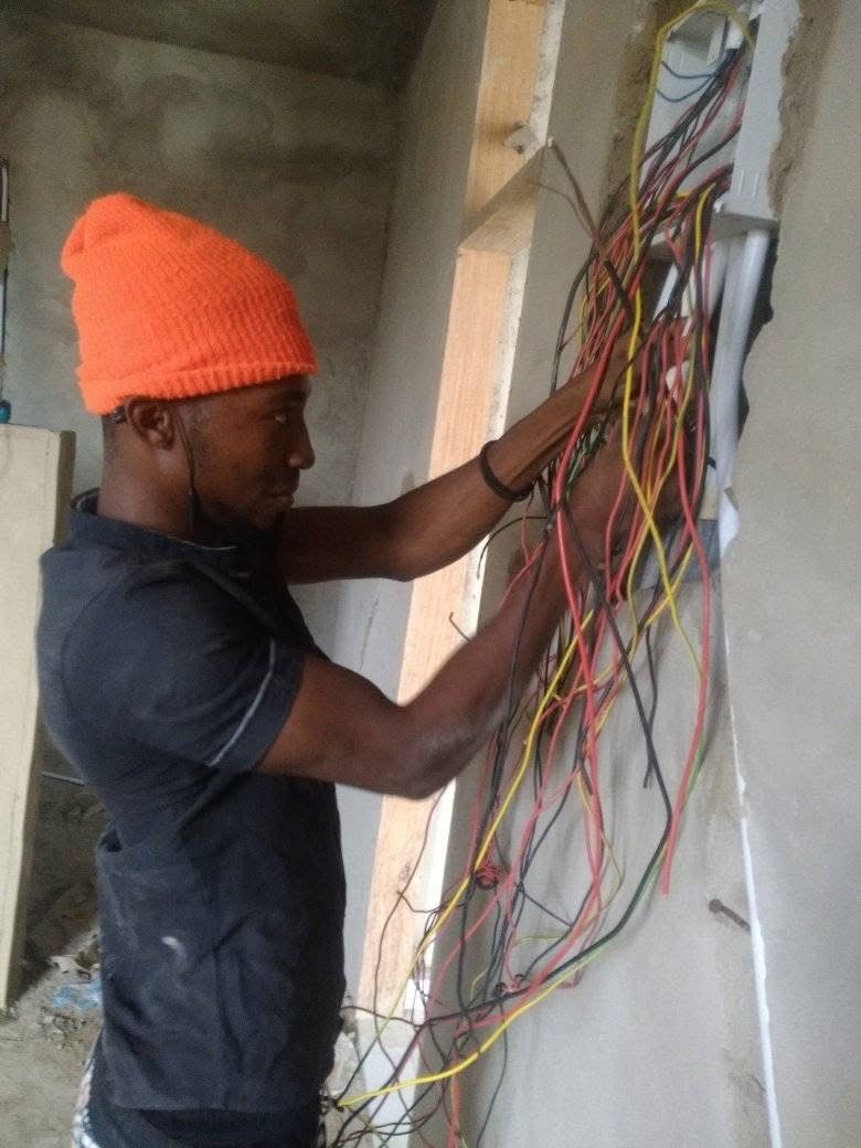 Wiring installation in progress